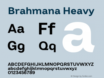 Brahmana Heavy Version 1.000;hotconv 1.0.109;makeotfexe 2.5.65596图片样张