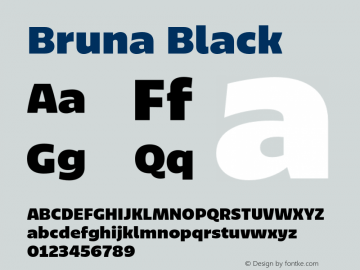 Bruna Black Version 1.004;hotconv 1.0.109;makeotfexe 2.5.65596图片样张
