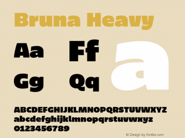 Bruna Heavy Version 1.004;hotconv 1.0.109;makeotfexe 2.5.65596图片样张