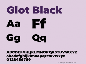 Glot Black Version 1.000;PS 001.000;hotconv 1.0.88;makeotf.lib2.5.64775图片样张