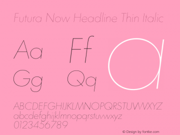Futura Now Headline Th It Version 1.01图片样张