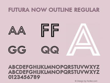 Futura Now Outline Rg Version 1.11图片样张