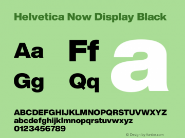 Helvetica Now Display Black Version 1.20图片样张
