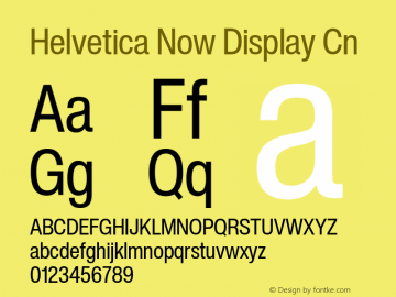 Helvetica Now Display Cn Version 2.00图片样张