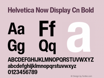 Helvetica Now Display Cn Bd Version 2.00图片样张