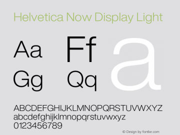 Helvetica Now Display Light Version 1.20图片样张