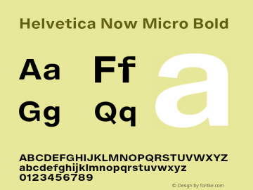 Helvetica Now Micro Bold Version 1.20图片样张