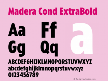 Madera Cond ExtraBold Version 2.01图片样张