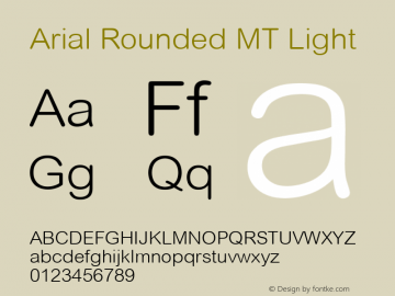 Arial Rounded Mt Font Arial Rounded Mt Light Font Arialroundedmt Light Font Arial Rounded Mt Light Version 1 3 Font Ttf Font Sans Serif Font Fontke Com
