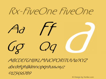 Rx-FiveOne FiveOne Version 0.9; 2000图片样张