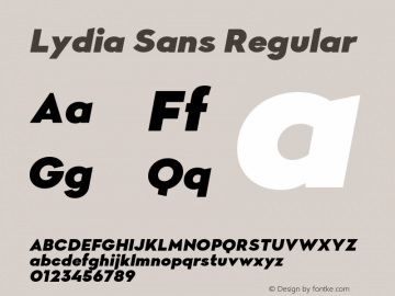 Lydia Sans Black Italic Version 1.005图片样张