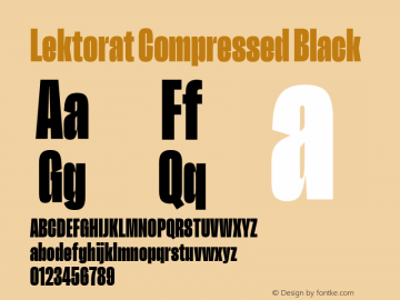 Lektorat Compressed Black Version 1.001;hotconv 1.0.116;makeotfexe 2.5.65601图片样张