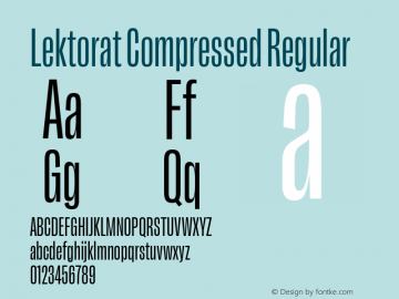 Lektorat Compressed Regular Version 1.001;hotconv 1.0.116;makeotfexe 2.5.65601图片样张