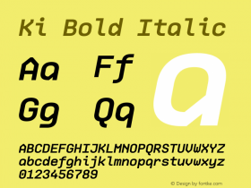 Ki Bold Italic 1.000图片样张