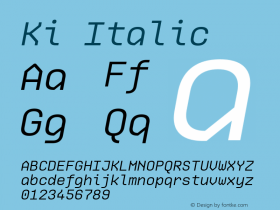 Ki Italic 1.000图片样张