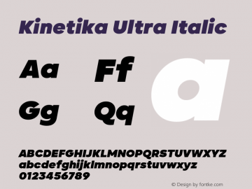 Kinetika Ultra Italic 1.000图片样张