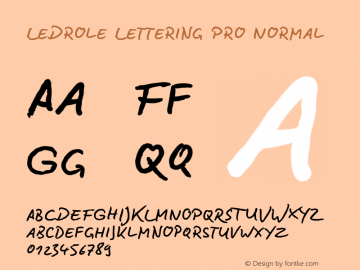 LeDrole Lettering Pro Normal 1.003图片样张