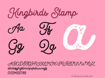 Kingbirds Stamp 1.000图片样张