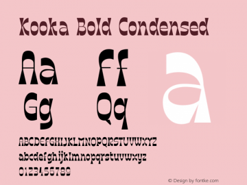 Kooka Bold Condensed 1.000图片样张