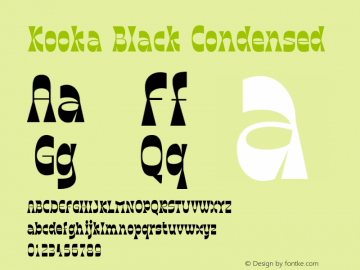 Kooka Black Condensed 1.000图片样张