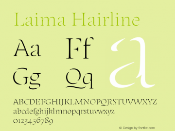 Laima Hairline 1.001图片样张