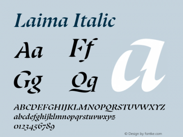 Laima Italic 1.001图片样张