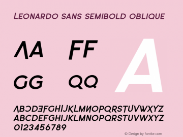 Leonardo Sans Semibold Oblique 1.003图片样张