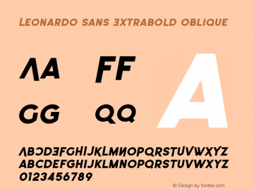 Leonardo Sans Extrabold Oblique 1.003图片样张