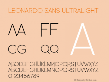 Leonardo Sans Ultralight 1.005图片样张