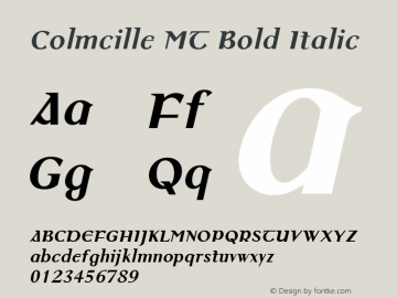 Colmcille MT Bold Italic 001.003图片样张