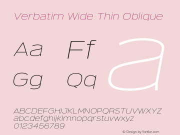 Verbatim Wide Thin Oblique 1.000图片样张