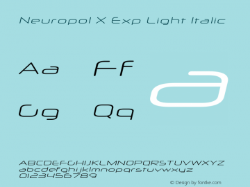 Neuropol X Exp Light Italic 3.000图片样张