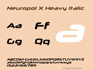Neuropol X Heavy Italic 3.000图片样张
