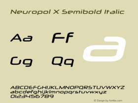 Neuropol X Semibold Italic 3.000图片样张