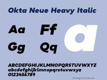 Okta Neue Heavy Italic 1.000图片样张
