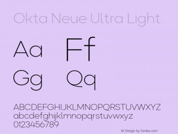 Okta Neue Ultra Light 1.000图片样张
