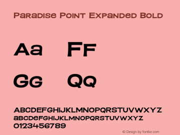 Paradise Point Expanded Bold 1.000图片样张