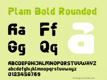 Plam Bold Rounded 1.000图片样张