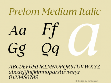 Prelom Medium Italic 1.000图片样张
