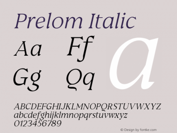 Prelom Italic 1.000图片样张