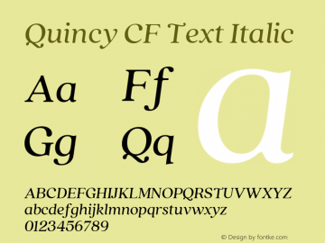 Quincy CF Text Italic 4.100图片样张
