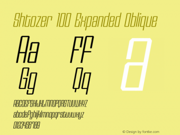 Shtozer 100 Expanded Oblique 1.000图片样张