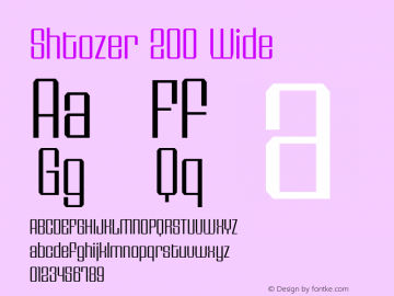 Shtozer 200 Wide 1.000图片样张