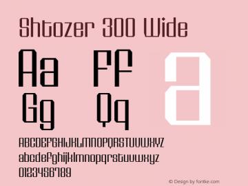 Shtozer 300 Wide 1.000图片样张