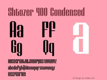 Shtozer 400 Condensed 1.000图片样张