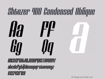 Shtozer 400 Condensed Oblique 1.000图片样张