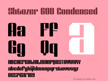 Shtozer 600 Condensed 1.000图片样张