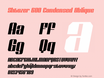 Shtozer 600 Condensed Oblique 1.000图片样张