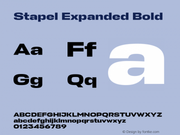 Stapel Expanded Bold 1.000图片样张
