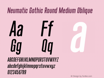 Neumatic Gothic Round Medium Oblique 1.085图片样张